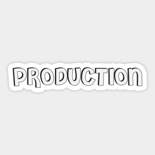 Film Crew On Set - Production - White - Front Sticker